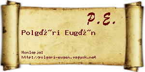 Polgári Eugén névjegykártya